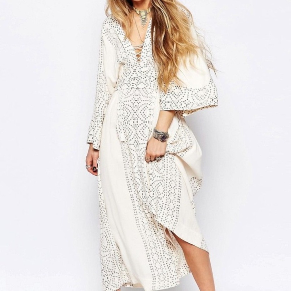 Free People Cream Maxi Dress